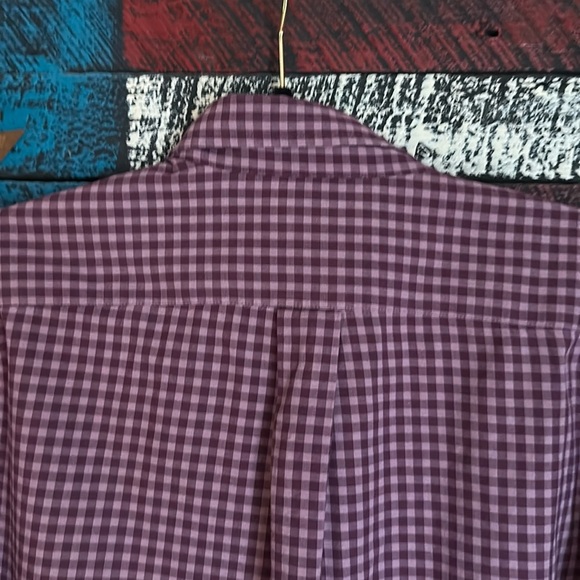 Row M Men's Purple Checkered Long Sleeve Button Down Shirt Size XL - Picture 4 of 8